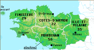 carte bretagne morbihan LE FALHER GUY